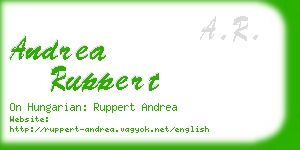 andrea ruppert business card